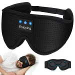 MOZOS LC001-V2 Bluetooth miego kaukė su stereo garsiakalbiais, juoda