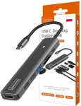 ZENWIRE BS-HC703 USB-C 7-in-1 &scaron;akotuvas adapteris su HDMI 4K, USB 3.0, SD, PD