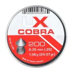 Umarex Cobra Pointed Ribbed 121-258 pneumatinio ginklo &scaron;ratai 6,35 mm, 200 vnt.