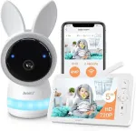 Arenti AINanny A4 Kit Plus kūdikio vaizdo stebėjimo rinkinys, 4 MP 2,5K kamera, 5 colių 720p LCD ekranas, 2,4/5 GHz Wi-Fi, naktinis matymas, dvipusis garsas