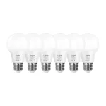 LEPRO 100089-WW-EU-6 LED lemputė, E27, A60, 8,5W (60W atitikmuo), 806 lm, 2700K &scaron;ilta balta, 180&deg; spindulio kampas, 6 vnt. pakuotė