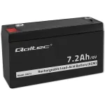Qoltec AGM baterija 6V 7,2Ah VRLA neaptarnaujama sandarioji &scaron;vino rūg&scaron;ties baterija