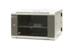EMITER EM/AH6506 19 inch 6U sieninis tinklo spintos korpusas, grūdinto stiklo durelės, 600&times;550&times;370 mm, juodas