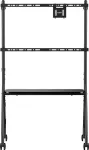 SpeaKa Professional SP-TVC-1600 TV vežimėlis 49-80 colių, reguliuojamo auk&scaron;čio grindų stovas su AV lentyna ir kameros lentyna (SP-14375748)