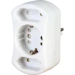 HEINRICH KOPP DUOversal Schuko į Europlug adapteris, Type F į Type C, 250 V, 2,5 A, baltas 179602001