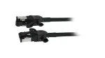 SYNERGY21 S218115 CAT6A S/FTP plonas komutacinis kabelis, RJ45, 2m, juodas, 500MHz, LSZH, sukimosi jungtis