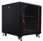 IT-BUDGET 19 inch serverių spintelė SRK - 12U - 600x1000 mm - stiklo/plieno durys - surinkta - juoda 99ITB19SRK12610GSNM