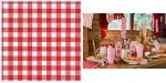 PAPSTAR Vichy Check raudonos/baltos 1 sluoksnio popierinės servetėlės, 330 x 330 mm, 1/4 lankstymo, 250 vnt. pakuotėje 88762