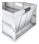 keeeper Profi Folding Box benno, 45 litrų, &scaron;viesiai sidabrinė, integruotos mink&scaron;tos rankenos, 50 kg apkrovos talpa 1023716000000