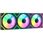 OCYPUS Gamma F36 ARGB Reverse Blade 120mm PWM ventiliatorius, 3 vnt. rinkinys, juodas