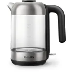 Philips 5000 Series HD9339/80 stiklinis virdulys, 1,7 l, 2200 W, stiklas, nerūdijantis plienas, vandens lygio indikatorius, belaidis
