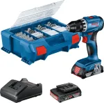 Bosch GSR 18V-45 Professional 500 RPM gręžtuvas su rakto nereikalaujančia griebtuvu, 900 g, juoda, mėlyna