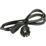 Wentronic Goobay Kaltger&auml;te Anschlusskabel, 2 m, Schwarz - Typ F (Typ F, CEE 7/7) > Ger&auml;tebuchse C13 (Kaltger&auml;teanschluss) (50098)