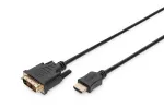 DIGITUS ASSMANN HDMI adapterinis laidas, tipas A-DVI(18+1) M/M, 2m Full HD juodas