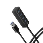 USB 3.2 Gen 1 MINI stotelė Axagon HUE-M1AL, metalinis korpusas, 4x USB-A, 1.2 m USB-A laidas