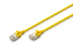 DIGITUS Slim Patch laidas - CAT6A - F-FTP - 1m - Geltonas