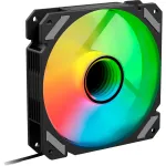 SHARKOON SHARK Mirror RGB PWM 120 mm korpuso au&scaron;inimo ventiliatorius, 1500 RPM, juodas