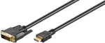Microconnect HDM192415 vaizdo kabelio adapteris 5 m DVI-D HDMI A tipo (standartinis) Juoda