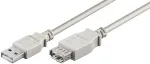 Microconnect USBAAF05 USB 2.0 prailginimo laidas 0.5 m USB A pilkas