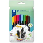 Fineliner ra&scaron;ikliai Staedtler 334 C10, itin plonas 0,3 mm antgalis, 10 spalvų