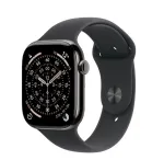 I&scaron;manusis laikrodis Apple Watch Series 11 GPS + Cellular 46mm Slate Titanium korpusas, Black Sport dirželis M/L