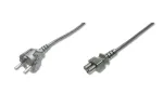 Assmann maitinimo laidas, Schuko - C5, ki&scaron;tukas/lizdas, 1,8 m, H05VV-F3G 0,75 mm&sup2;, juodas (AK-440103-018-S)