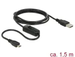USB kabelis DeLOCK 84803 USB 2.0 1,5 m USB A Micro-USB B juodas
