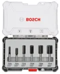 Bosch frezų rinkinys (griovelių frezos), 6 vnt., 6 mm kotas, 2607017465