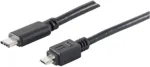 USB laidas S/CONN 77145-1.8 USB 2.0 1,8 m USB-C Micro-USB B juodas