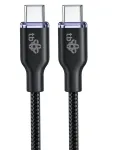USB C - USB C 60W Glamour laidas 1,5 m juodas