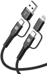 Celly 4-IN-1 laidas A+C į C+LIGHT 2M BK
