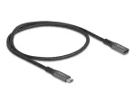 DeLOCK USB ilginimo kabelis USB Type-C ki&scaron;tukas į lizdą 10 Gbps 0,5 m pilkas metalinis