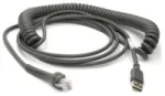 Zebra CBA-U29-C15ZBR USB kabelis USB 2.0 4.57 m USB A juodas