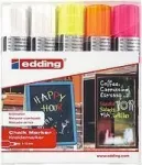 Edding 4090 kreidos žymeklių rinkinys, 5 vnt., pilkas/oranžinis/rožinis/baltas/geltonas