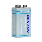 Hismart įkraunama 9V baterija su USB-C portu, 1000 mAh Li-Ion, 3.7 V