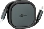 Wentronic goobay Savaime įsitraukiantis USB-C laidas juodas/sidabrinis 15W tvirtame korpuse - Laidas - Skaitmeniniai/duomenys (77424)