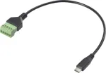 Renkforce USB-C adapterinis kabelis [1x ki&scaron;tukas - 1x spaustukinis sujungimas] RF-6443952 30 cm