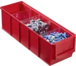 Dėžė sandėliavimui allit ProfiPlus ShelfBox 300S, raudona, 91&times;300&times;81 mm