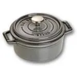 Staub 40509-474 apvalus kokotas 12 cm grafito pilkos spalvos ketus