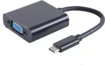 Vaizdo kabelio adapteris USB Type-C VGA D-Sub juodas S/CONN 14-05006