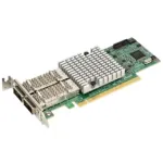 Supermicro tinklo plok&scaron;tė dviejų prievadų QSFP28 100Gbit LP CX-4 EN AOC-S100G-M2C Single