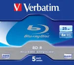 Verbatim 43715 tu&scaron;čias Blu-Ray diskas BD-R 25 GB 5 vnt.