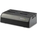 StarTech.com 4-jų lizdų USB į SATA standžiųjų diskų dokas, USB 10 Gbps, i&scaron;orinis 2,5 colio ir 3,5 colio SSD / HDD dokas, SATA III, kar&scaron;tas keitimas, vir&scaron;utinis įkrovimas