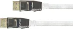 Anschlusskabel DisplayPort 1.2, 4K / UHD @60Hz, Vollmetallstecker, vergoldete Kontakte, OFC, Nylongeflecht wei&szlig;, 10m, PYTHON&reg; Series (GC-M0200)