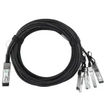 Tinklo kabelis BlueOptics DAC-Q28-4S28-25G-2M-BL QSFP28 4xSFP28 InfiniBand 2m Juodas