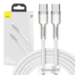 USB-C į USB-C laidas Baseus Cafule, 100W, 2m (baltas)