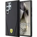 Ferrari FEHMS24LP3BAK Hardcase, Samsung Galaxy S24 Ultra, juoda, Hot Stamp V Lines, MagSafe