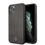 Mercedes-Benz Wood Line Rosewood Hard Case, skirta Apple iPhone 11 Pro Max - Ruda