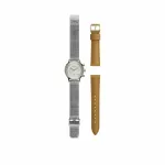 Breil TW1825 moteri&scaron;kas kvarcinis laikrodis 38 mm, sidabrinis nerūdijančio plieno Milanese mesh apyrankė