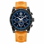 Timberland vyri&scaron;kas laikrodis TDWGF2230406M, 46 mm nerūdijančio plieno korpusas, mėlynas ciferblatas, ruda odinė apyrankė